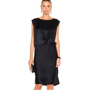 Nili Lotan Eva Midnight Blue Silk Midi Dress